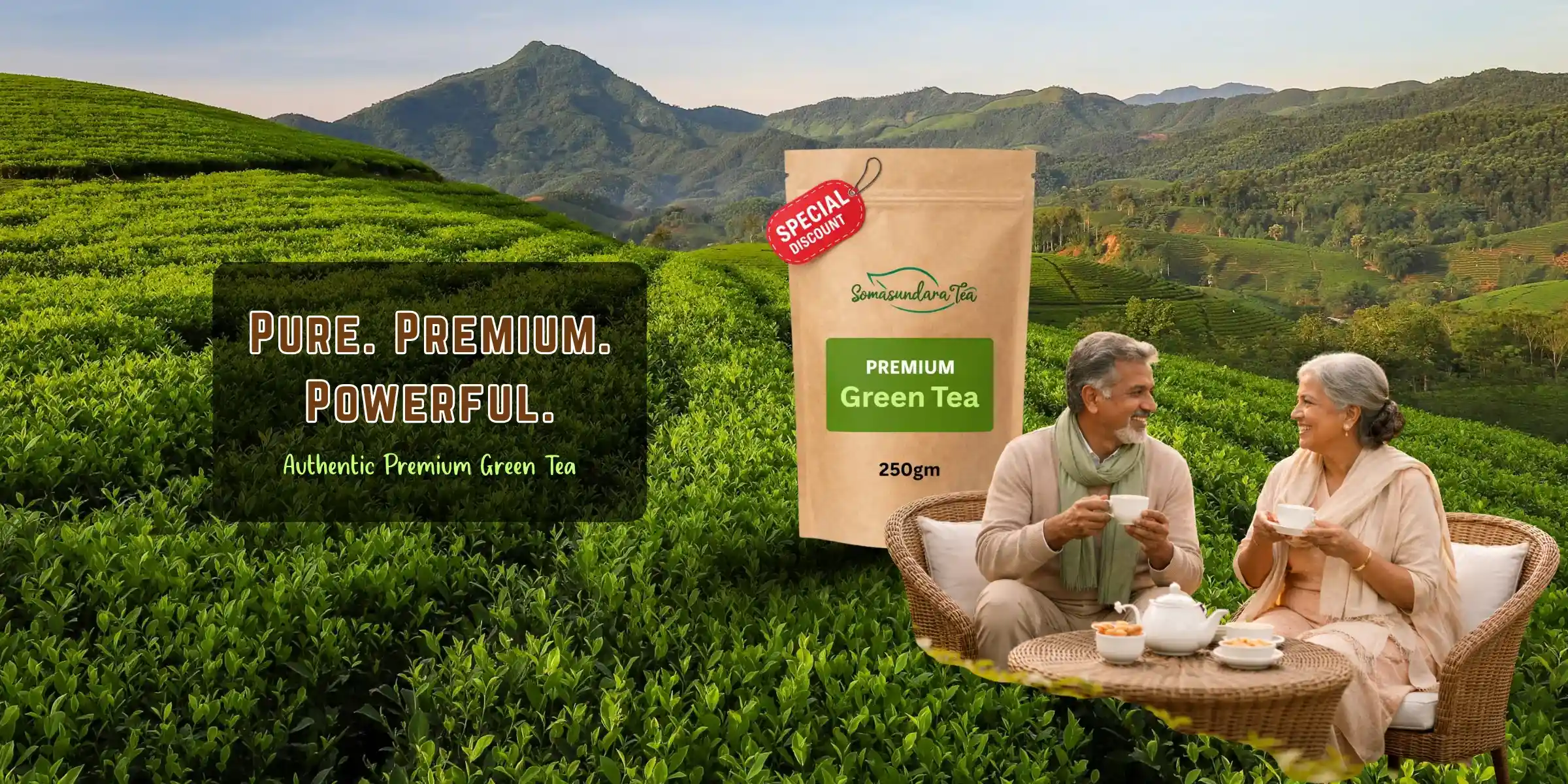 Darjeeling first flush tea leaves